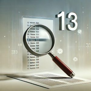 Ver nome pelo cpf 3 "Ilustração de uma lupa examinando uma lista de nomes com um número destacado."