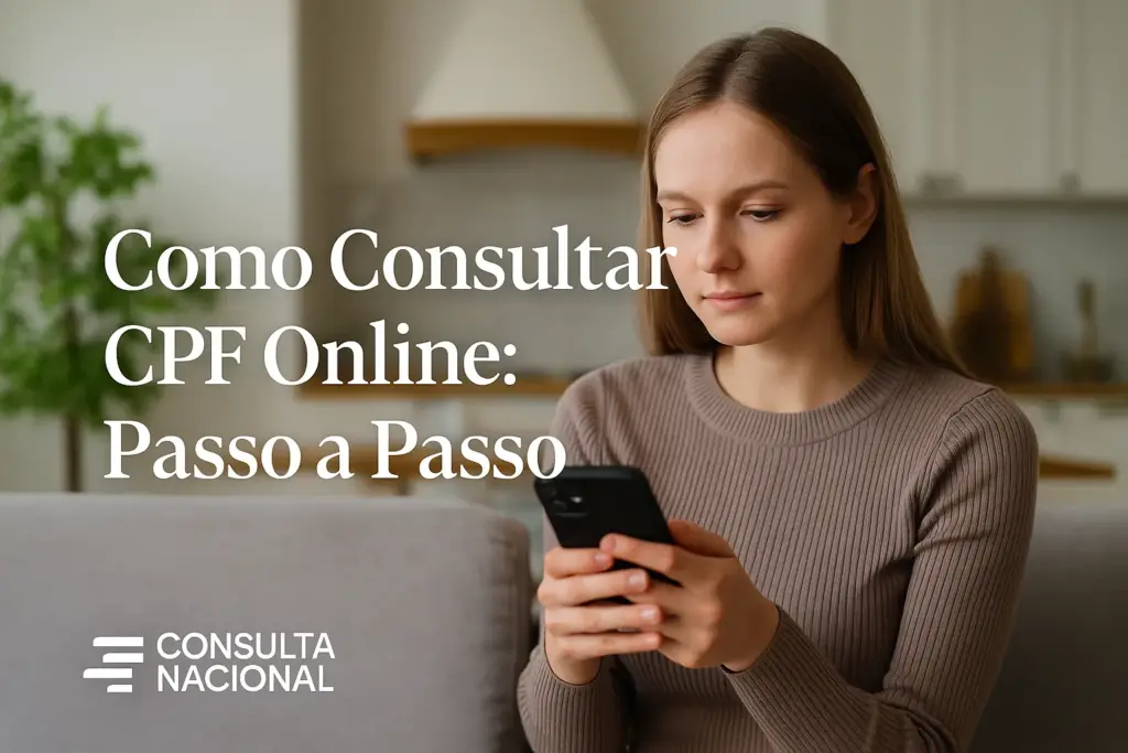 Como Consultar CPF com Segurança e Online: Passo a Passo 2 mulher usando o celular para aprender Como Consultar CPF