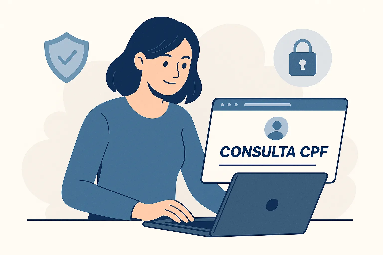 Pessoa consultando CPF online